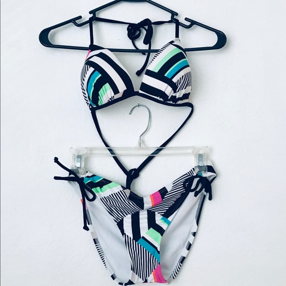 Padded Bikini Swimsuit Triangle Two Piece - Picture 1 of 1